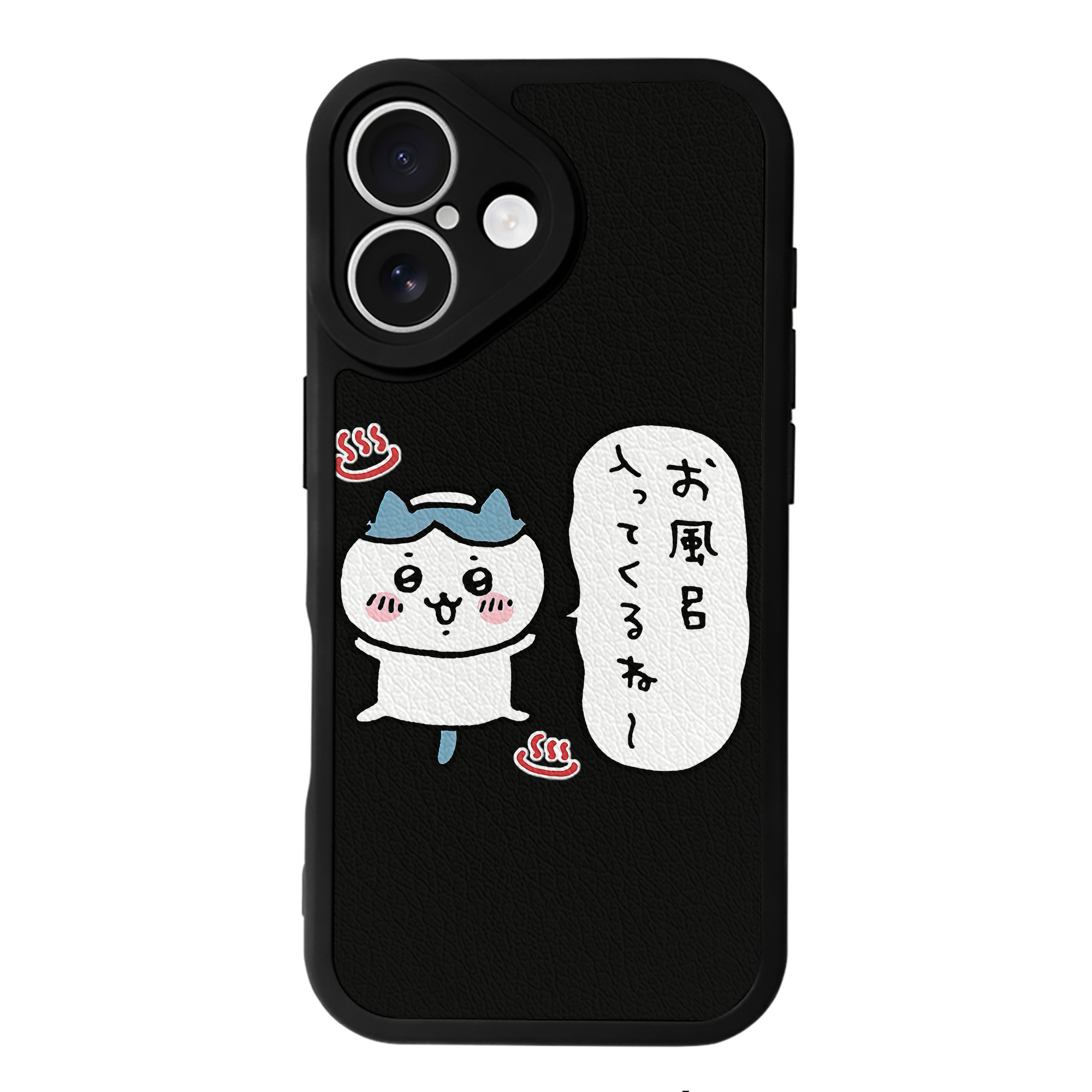 （画像用） ちいかわ ハチワレ Chii-kawa hachiware 【iPhone 16シリーズ対応】シリコンスマホケース（レザー調） 材質：シリコン